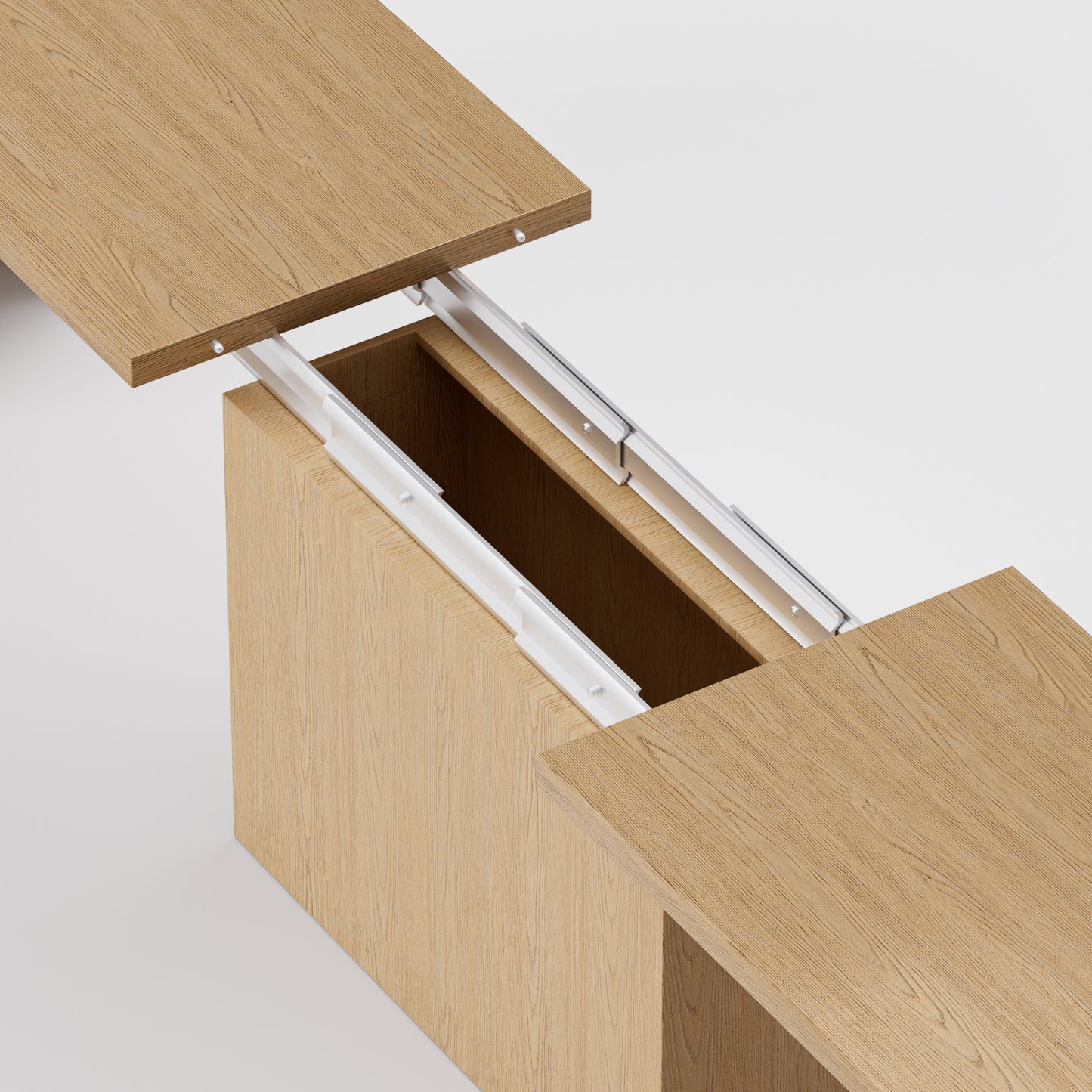 C001 OAK VENEER EXTENDABLE BENCH
