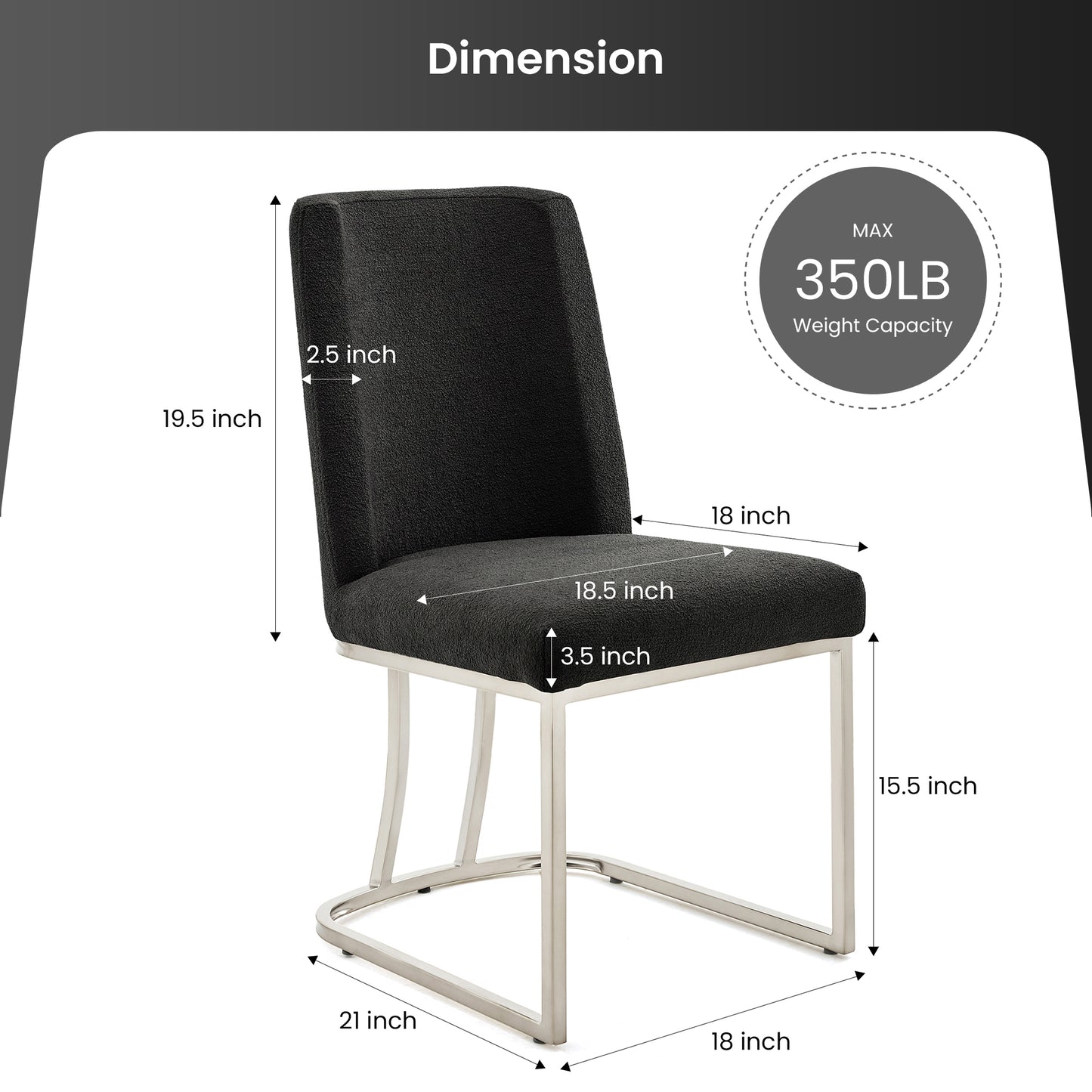 DC05 DINING CHAIR, 2 CHAIRS / BOX