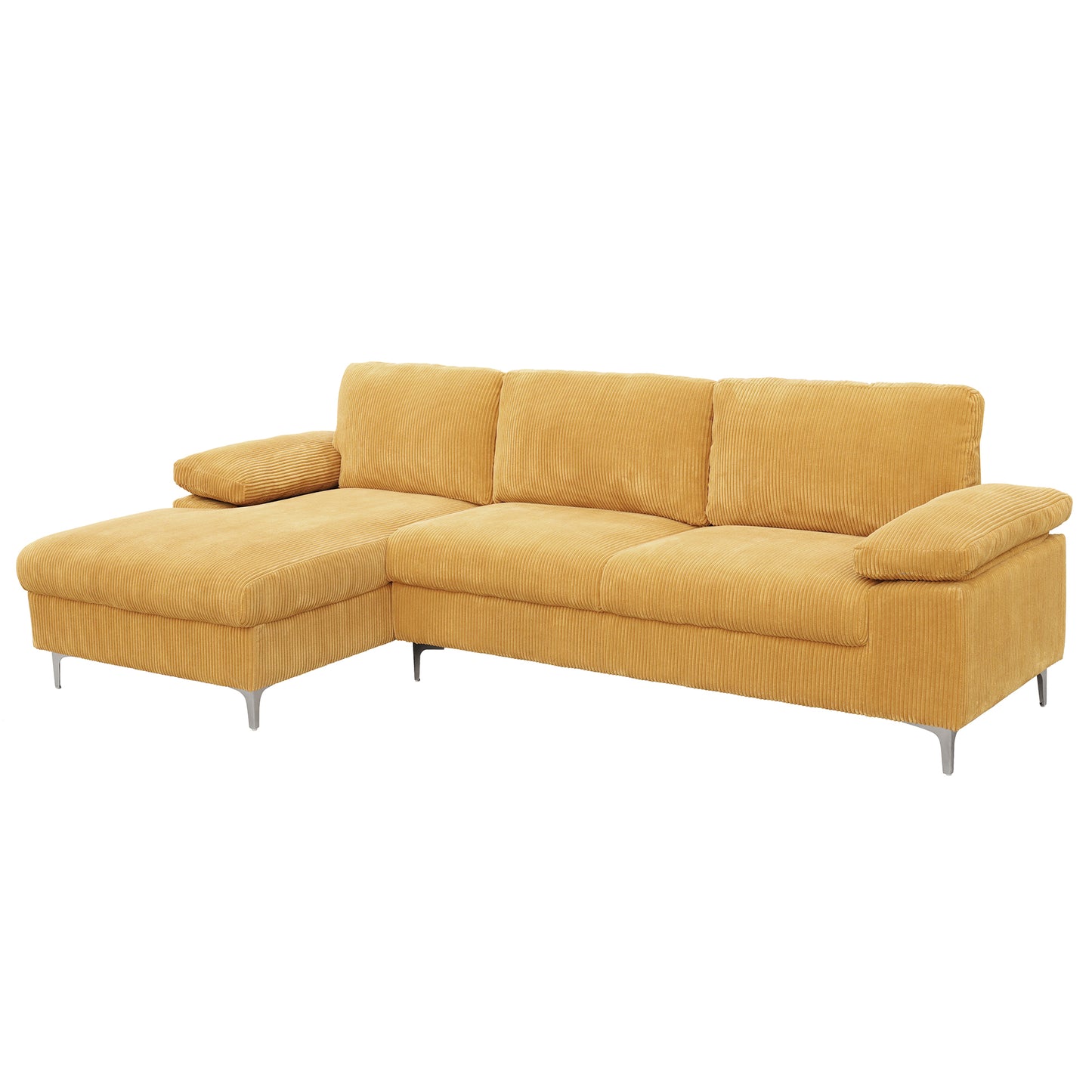 LSEC8036 Corduroy Left Corner Sectional Sofa