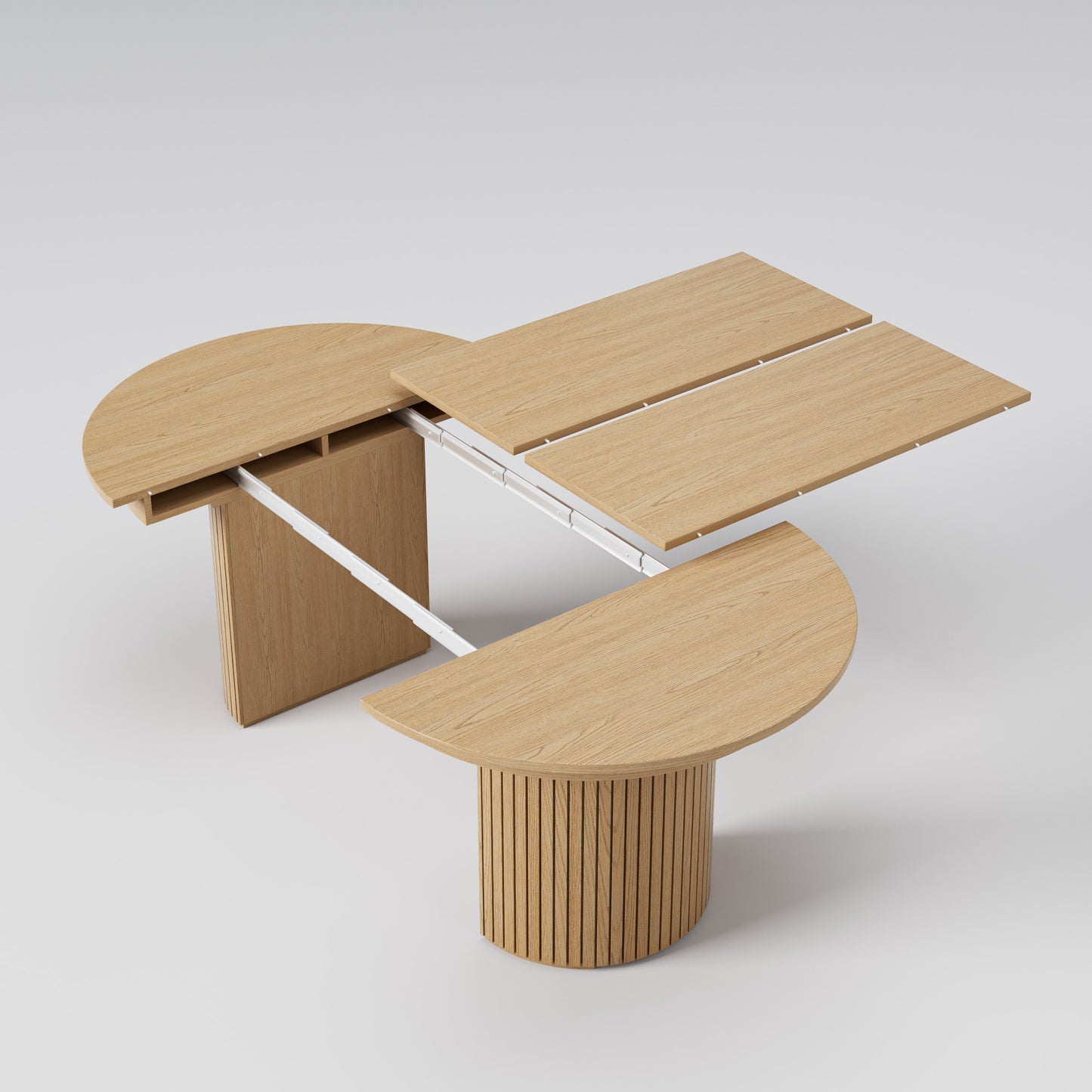 T001 OAK VENEER EXTENDABLE DINING TABLE