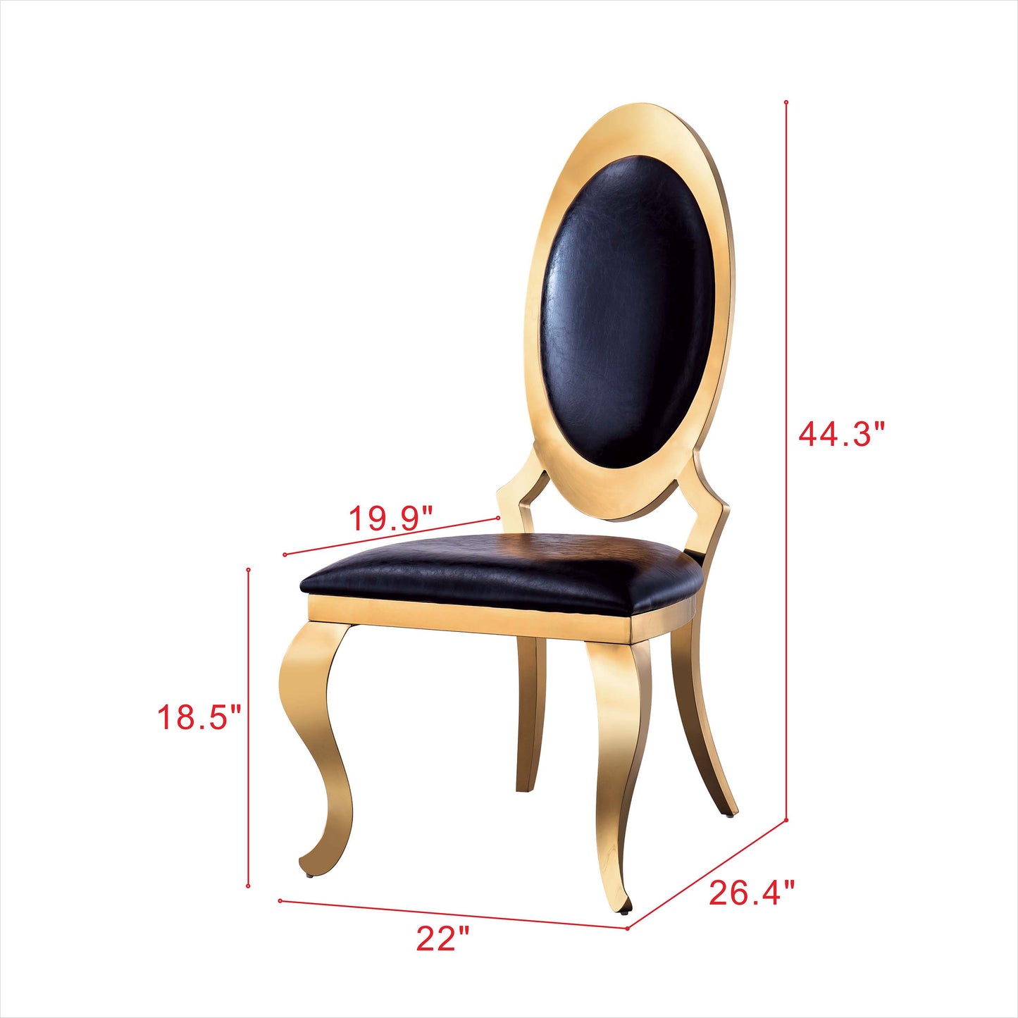 DCK68 Set of 2 Leatherette Dining Chair