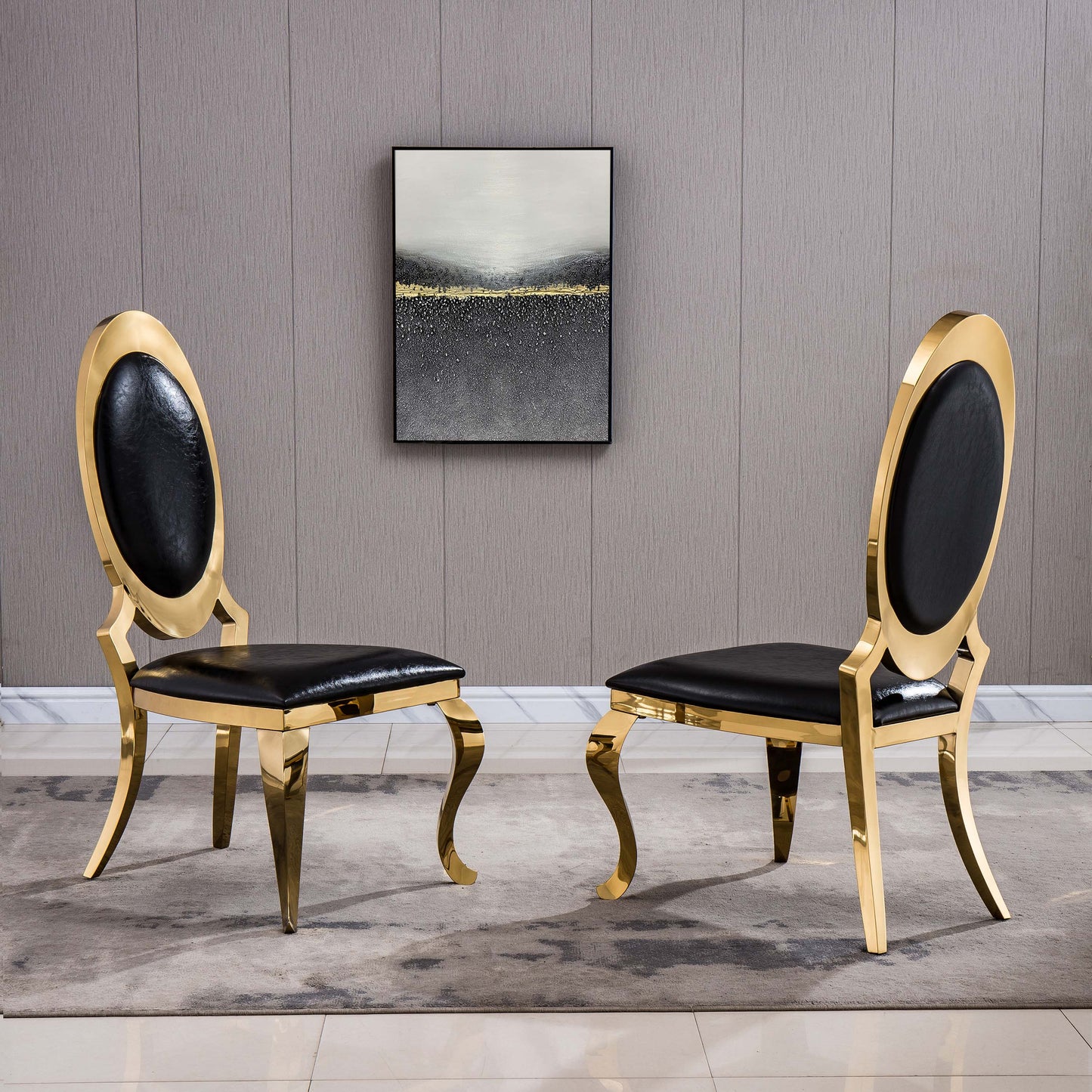 DCK68 Set of 2 Leatherette Dining Chair