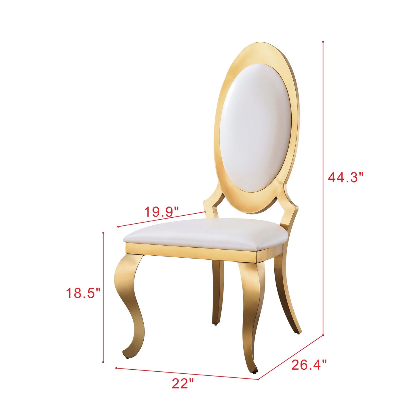 DCK68 Set of 2 Leatherette Dining Chair