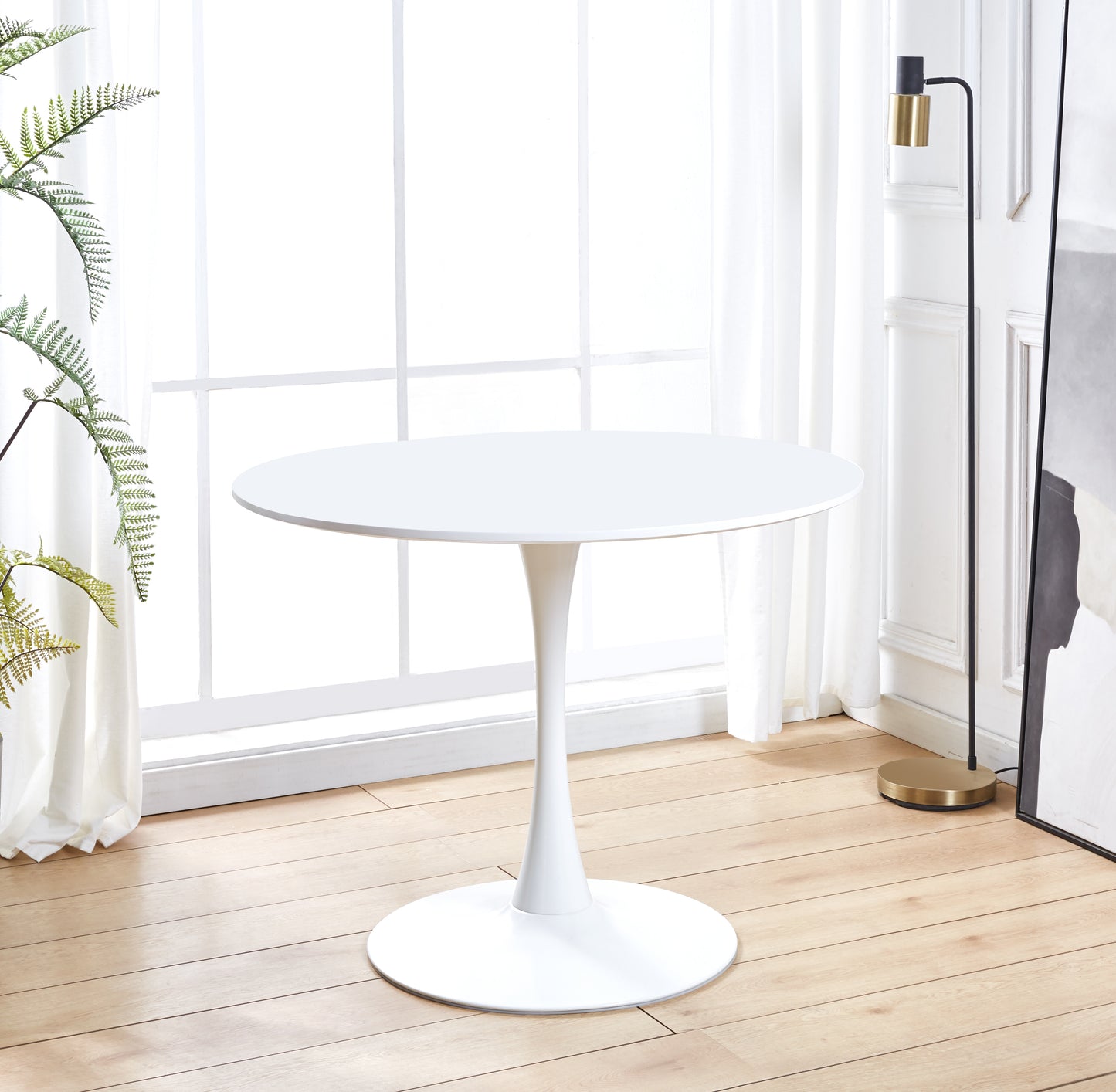 DT90 Printed Marble/ Metal Top Dining Table