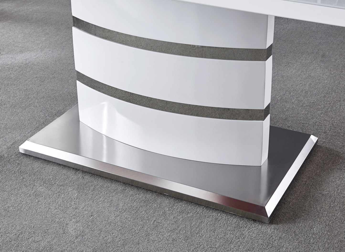 RDT218 Extendable Printed Marble Top Dining Table
