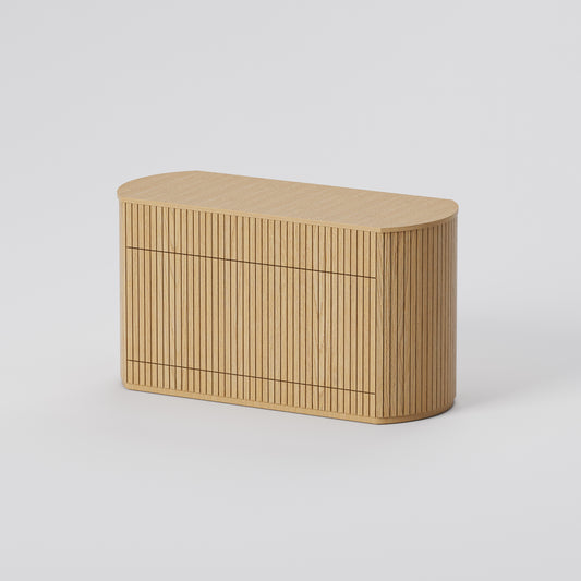 K001 OAK VENEER SIDE CABINET