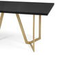 CT020 BLACK TOP WITH BRUSHED GOLD BASE COFFEE TABLE