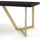 CT020 BLACK TOP WITH BRUSHED GOLD BASE COFFEE TABLE