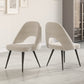 DC25 Set of 2 Fabric Dining Chair with Black Base