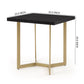 ET020 BLACK TOP WITH BRUSHED GOLD BASE END TABLE