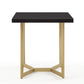 ET020 BLACK TOP WITH BRUSHED GOLD BASE END TABLE