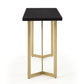 ST020 BLACK TOP WITH BRUSHED GOLD BASE CONSOLE TABLE