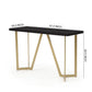 ST020 BLACK TOP WITH BRUSHED GOLD BASE CONSOLE TABLE