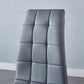 216 Set of 4 Leatherette Dining Chairs with Silver Metal Legs