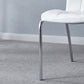 216 Set of 4 Leatherette Dining Chairs with Silver Metal Legs