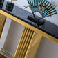 ST311 Marble Console Table with Gold or Silver Finish