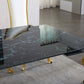 RDT206 Extendable Dining Table with 12mm Tempered Glass Top, Stainless Steel Base