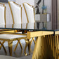 RDT207 Extendable Dining Table with Marble Tempered Glass Top