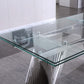 RDT207 Extendable Dining Table with Marble Tempered Glass Top