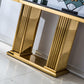 ST311 Marble Console Table with Gold or Silver Finish