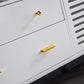 TV005 Modern White Lacquer TV Stand with Wooden Legs