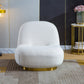 C601 Designer Boucle Swivel Barrel Chair