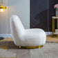 C601 Designer Boucle Swivel Barrel Chair