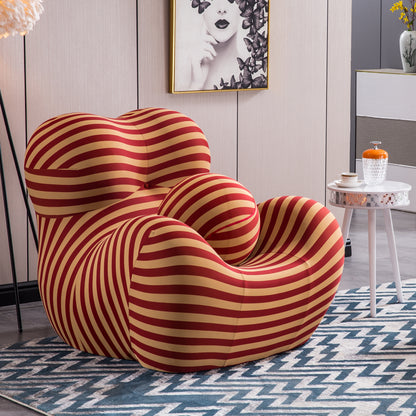 C610L Italian Designer Barrel Chair with Ottoman