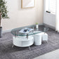 CT282 Oval Coffee Table with 2 Stools