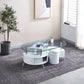 CT282 Oval Coffee Table with 2 Stools
