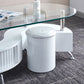 CT282 Oval Coffee Table with 2 Stools