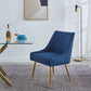 DC58 Set of 2 Elegant Dining Chair with Gold Finish Base