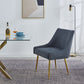 DC58 Set of 2 Elegant Dining Chair with Gold Finish Base