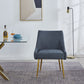 DC58 Set of 2 Elegant Dining Chair with Gold Finish Base