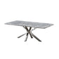 DT201 High-Quality Marble Top Dining Table with Gold/Silver Base