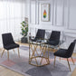 DT303 Modern Glass Top Rectangular Dining Table