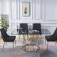 DT303 Modern Glass Top Rectangular Dining Table