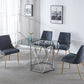 DT303 Modern Glass Top Rectangular Dining Table