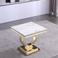 ET316 Solid Marble End Table