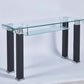 JD2 Modern Console Table with Tempered Glass