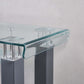 JD2 Modern Console Table with Tempered Glass
