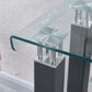 JD2 Modern Console Table with Tempered Glass