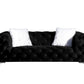 8037 Modern Velvet Loveseat/ Sofa with Wood Frame and Metal Legs