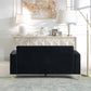 8043 Velvet Loveseat/Sofa with Gold Metal Legs