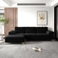 LSEC8036 Corduroy Left Corner Sectional Sofa