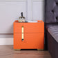 NS001 Ivory/Orange Lacquer MDF Night Stand