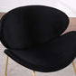 RC01 Set of 2 Velvet Barrel Chairs with Gold Metal Legs