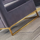 RC02 Luxurious Velvet Barrel Chair with Gold Stainless Steel Base
