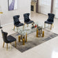 RDT210SG Rectangular Dining Table with 12mm Clear Tempered Glass
