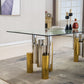 RDT210SG Rectangular Dining Table with 12mm Clear Tempered Glass